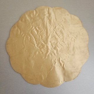 Bajoplatos Salvamanteles Flor blanca y dorada