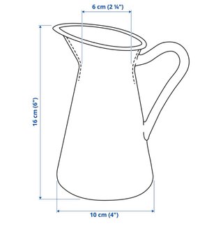 Jarrón blanco con ramas verdes Ikea