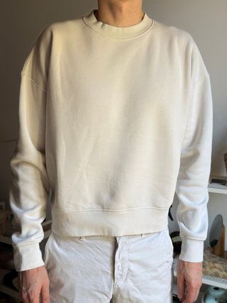 Sudadera Zara Oversize Beige Talla L