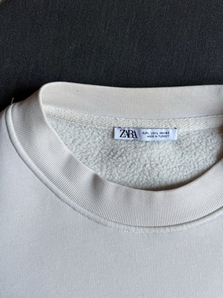 Sudadera Zara Oversize Beige Talla L