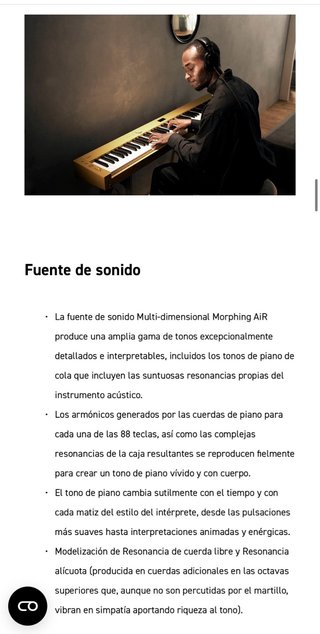 Casio PX-S7000HM Piano Digital Amarillo