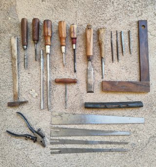 Lotes de Herramientas de carpintero antiguas