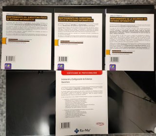 Lote 4 libros sistemas informáticos y montaje FP