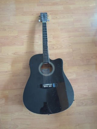 Guitarra Electroacústica Negra