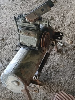 Compresor adaptado para tractor