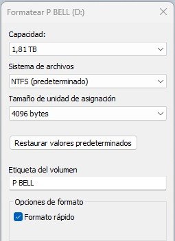 Disco Duro Externo 2TB Packard Bell 3.5