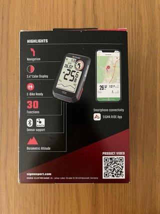 Ciclocomputador GPS Sigma ROX 4.0 Negro