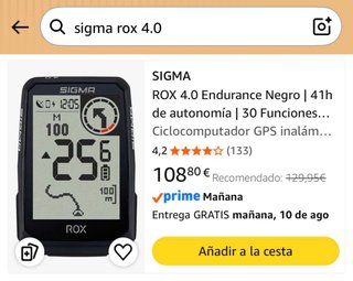 Ciclocomputador GPS Sigma ROX 4.0 Negro
