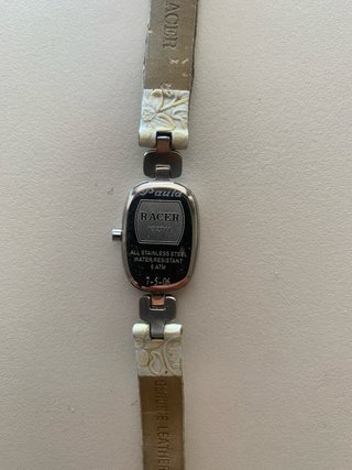 Reloj Racer Blanco y Plateado
