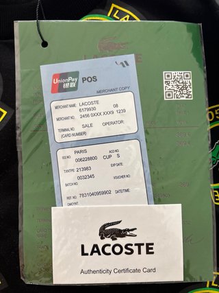 Sudadera Lacoste Negra con Estampado
