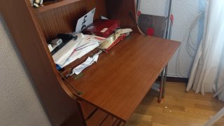 Librería cómoda escritorio madera antigua