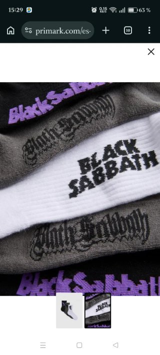 Calcetines Black Sabbath Primark Talla 43-46