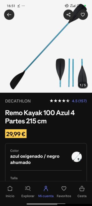 Kayak hinchable 2 personas azul