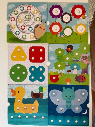 Juego madera motricidad fina. Tipo Montessori
