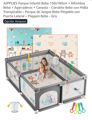Parque Infantil Bebé 150x180cm Gris