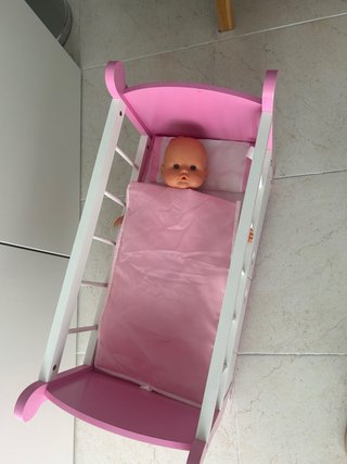 Cuna de juguete rosa Juguettos