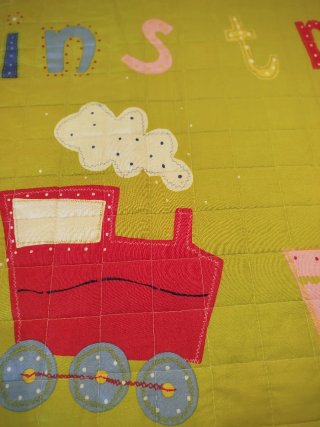 Colcha infantil de entretiempo individual trenes.