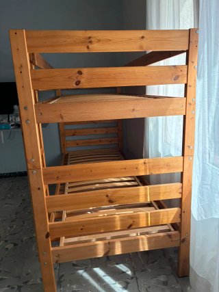 Litera rústica madera de pino 80x200