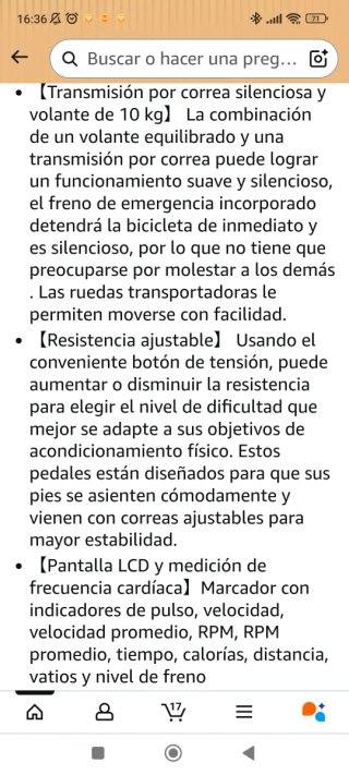 Bicicleta de Spinning ANCHEER , casi sin uso