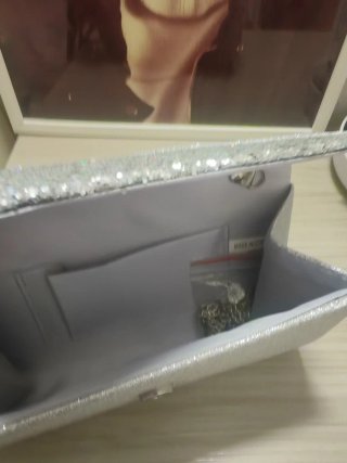Bolso de fiesta plateado brillante