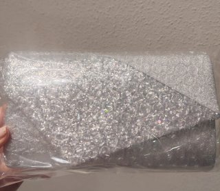 Bolso de fiesta plateado brillante