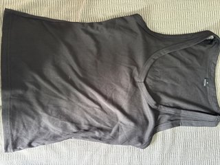 Top negro de canalé Talla S