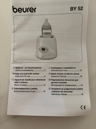 Calienta biberones y potitos Beurer BY 52
