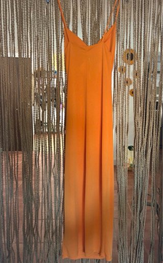 Vestido Bershka Naranja Largo