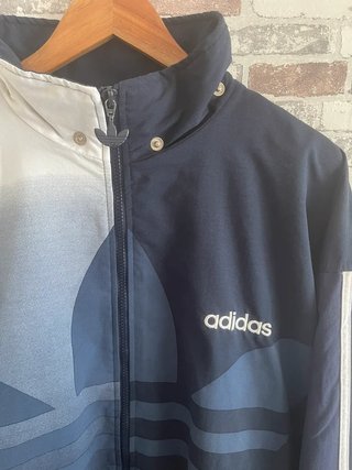 Chaqueta Adidas Vintage Big Trefoil Azul Talla L