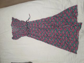 Vestido largo estampado mujer talla única
