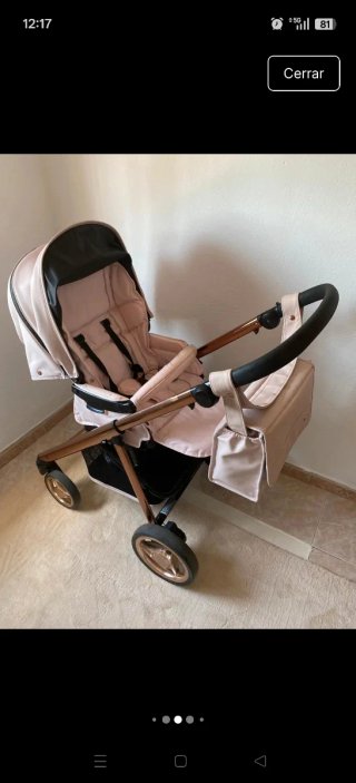 Carro de bebé rosa