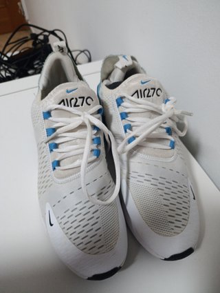 Zapatillas Nike Air 270 Hombre Blancas y Azules