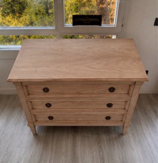 Cómoda Antigua Luis XVI francesa madera lavada
