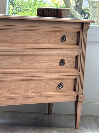 Cómoda Antigua Luis XVI francesa madera lavada