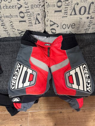 Pantalones Motocross Acerbis Rojo/Gris