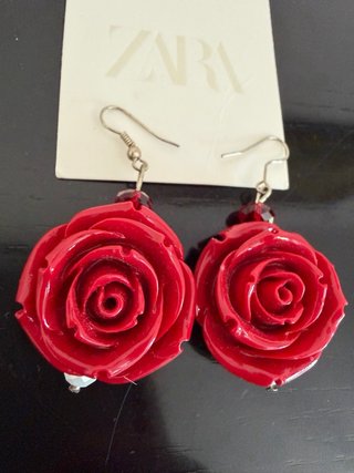 Orecchini Zara Rossi Rosa