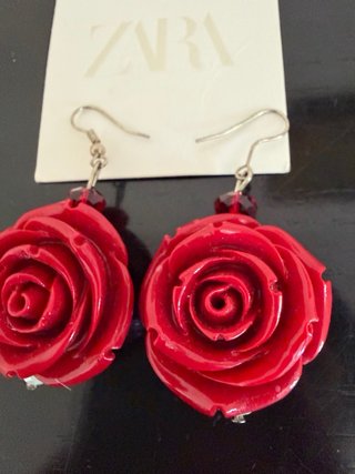 Orecchini Zara Rossi Rosa