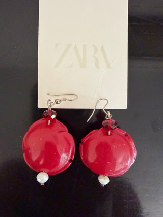 Orecchini Zara Rossi Rosa