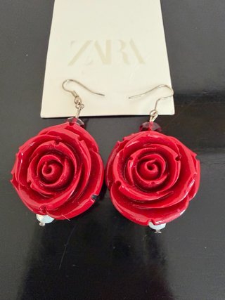 Orecchini Zara Rossi Rosa