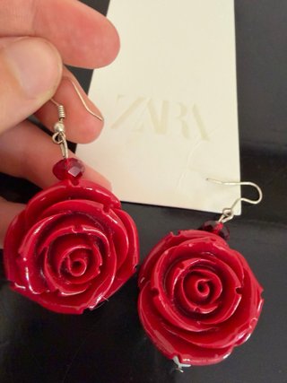 Orecchini Zara Rossi Rosa