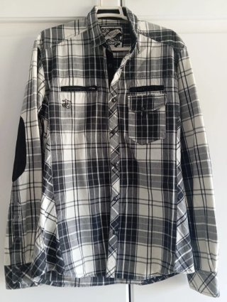 Camisa de cuadros moderna hombre