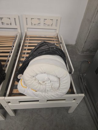 Cama infantil blanca 175 x 75 cm
