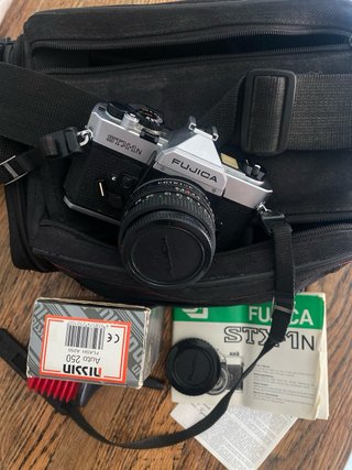Fujica STX-1N + Flash+ objetivo de 50mm y maletín.