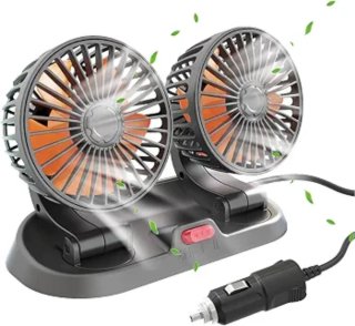 Ventilatore Doppio Ricaricabile per Auto