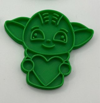 Moldes Galletas Baby Yoda Plástico Verde