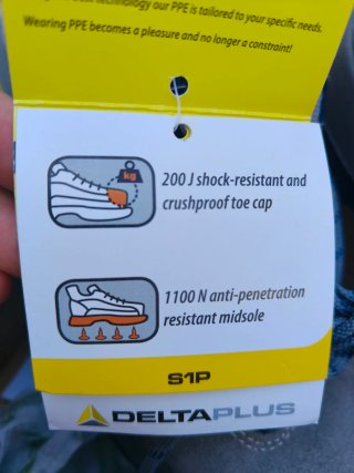 Zapatos seguridad Delta Plus Talla 39 Azul/Gris