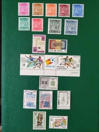 Sellos Andorra española 1982