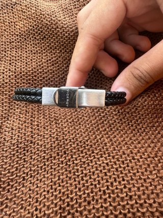 Pulsera Viceroy Cuero Trenzado Cierre Metal