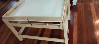 Mesa escritorio y taburete FLISAT IKEA
