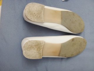 Bailarinas blancas piel mujer talla 41